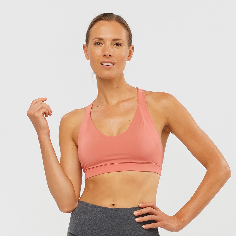 SALOMON COMET W Philippines - Women's Sport Bra - Coral | 257813-FWG
